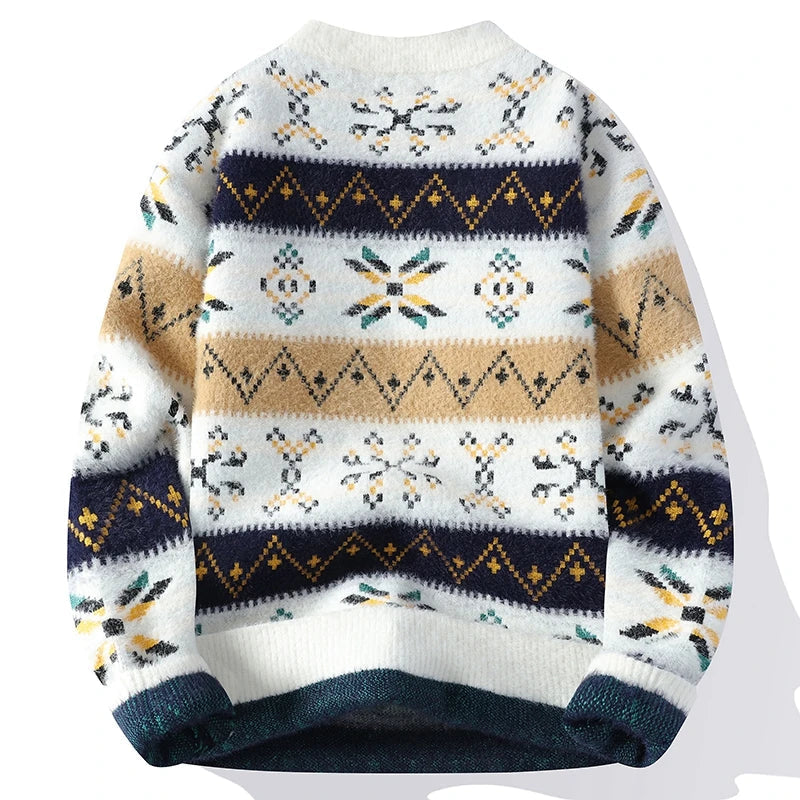Mode Pure™ | Pull en Cachemire Imprimé Vintage pour Homme