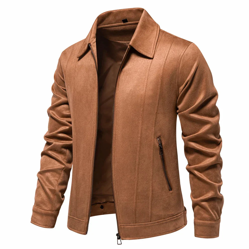 Niels – Veste Trucker en Suède avec Col