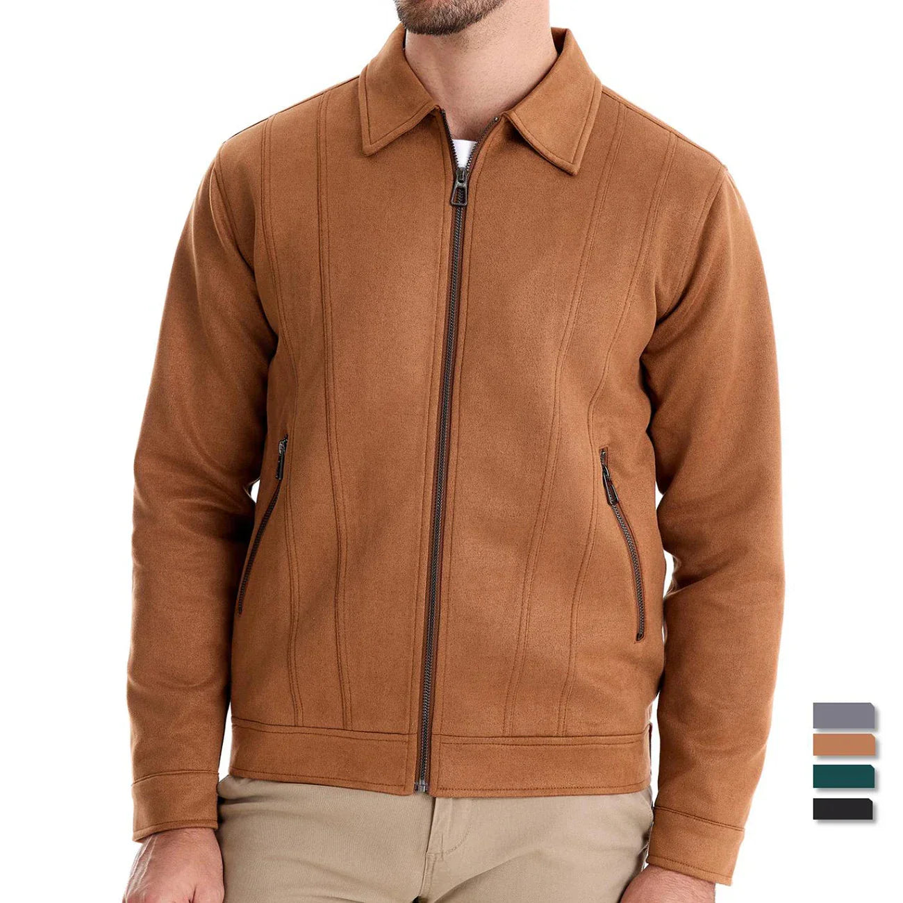 Niels – Veste Trucker en Suède avec Col