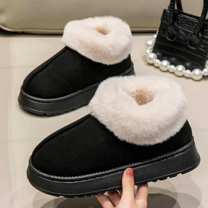 Mode Pure | Chaussons d'hiver en fausse fourrure doublés