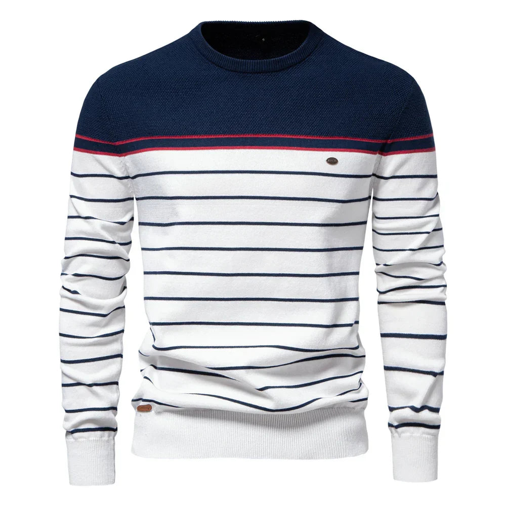 Mode Pure | Pull en Coton Rayé pour Hommes