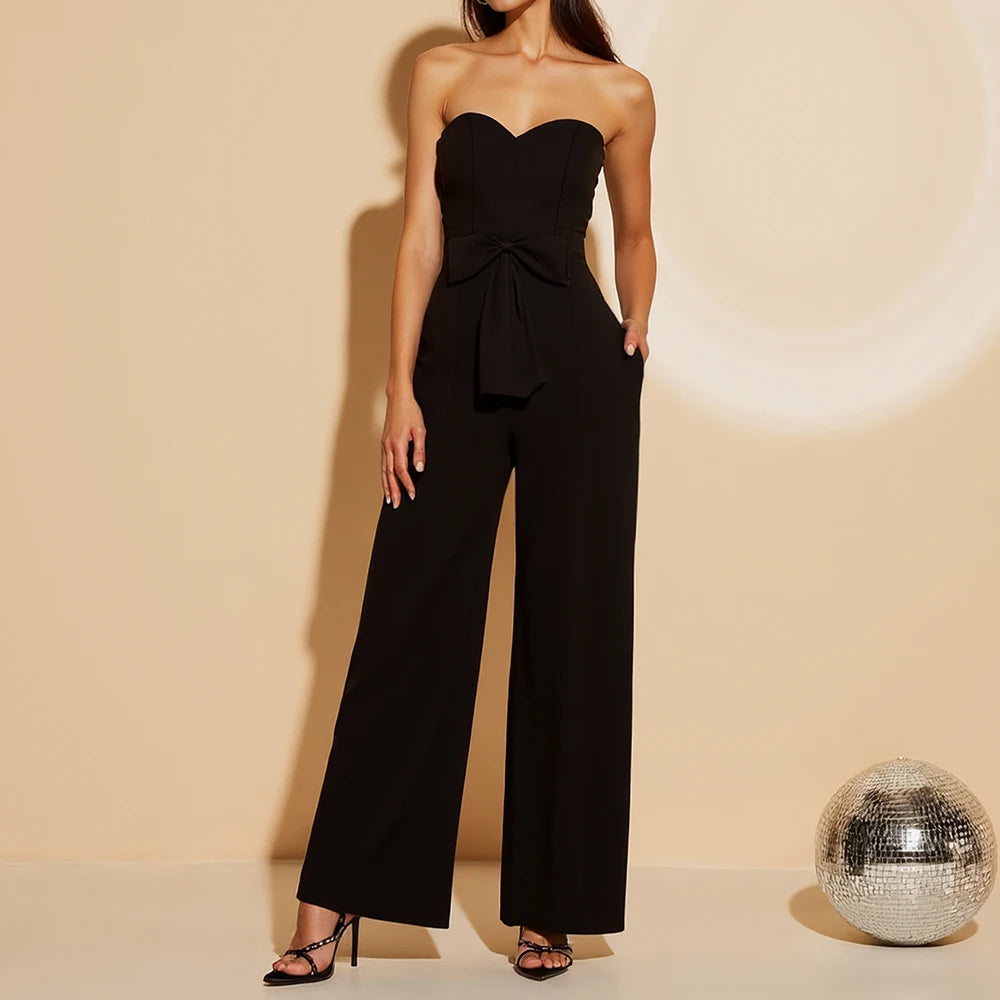 Monique | Combinaison bustier avec nœud élégant