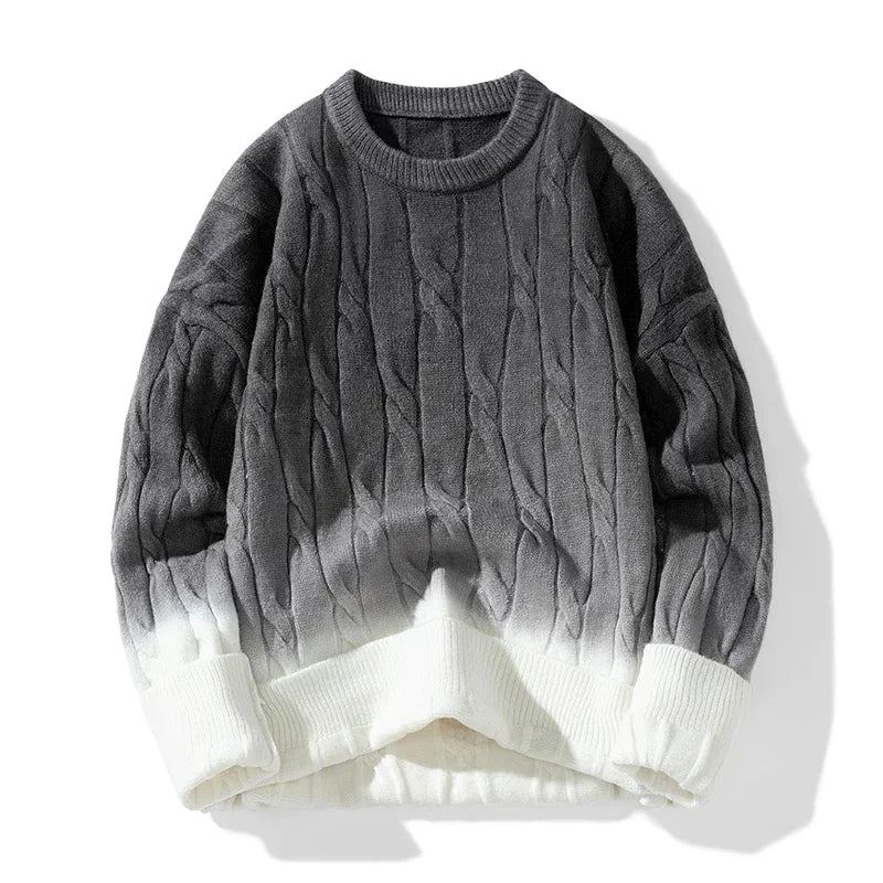 Mode Pure™ | Pull Tricoté Épais à Dégradé