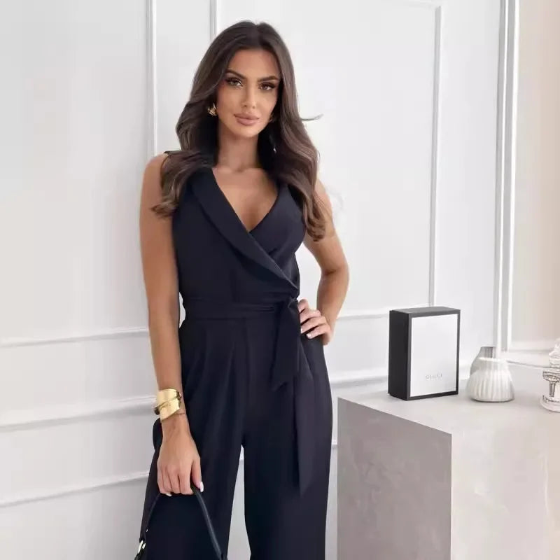 Juliette | Combinaison portefeuille élégante avec ceinture nouée