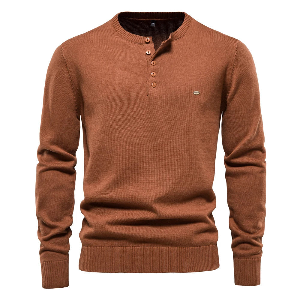 Mode Pure | Pull Henley Décontracté pour Hommes