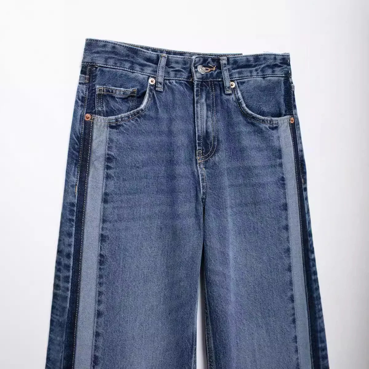 Mode Pure | Jean Évasé à Bandes Latérales