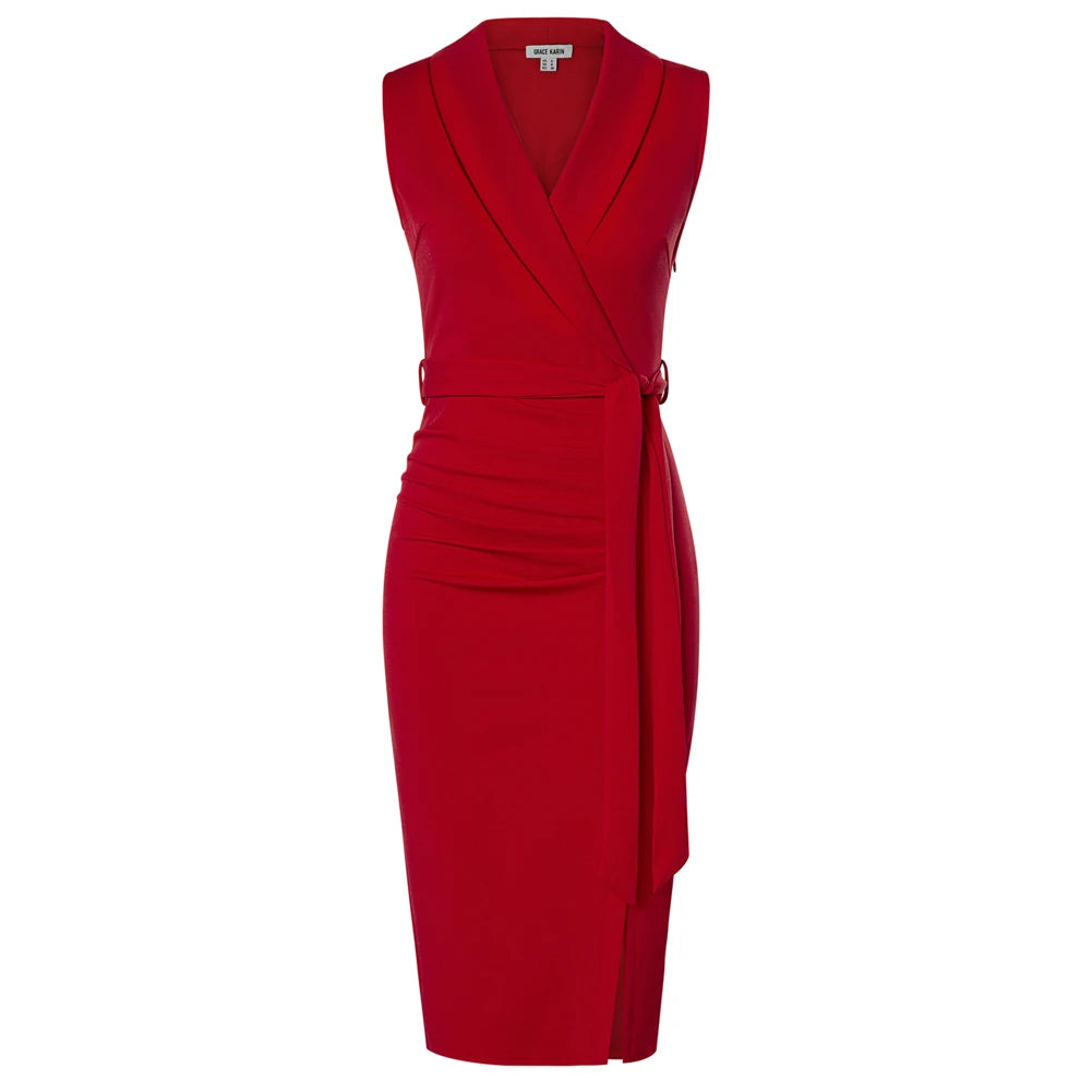 Éliane | Robe portefeuille élégante avec ceinture nouée