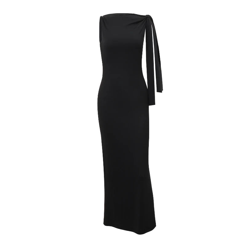 Océane | Robe intemporelle avec nœud à l’épaule