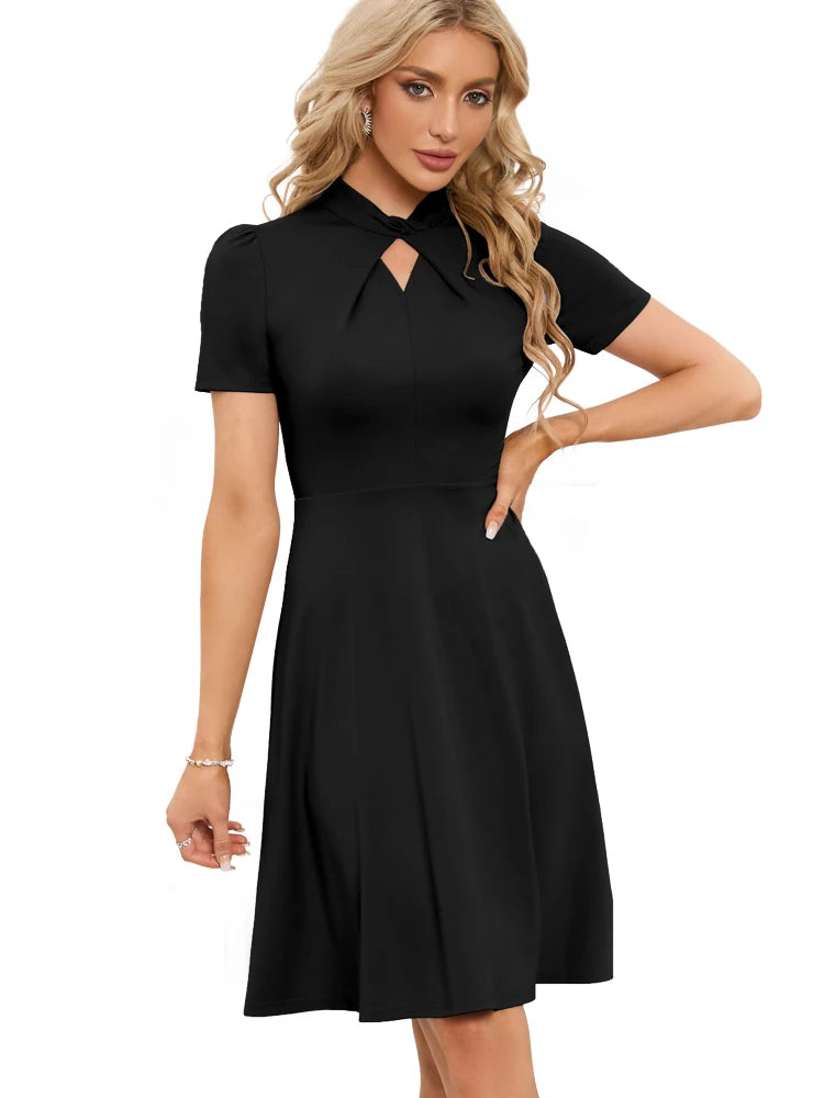 Élodie | Robe noire élégante