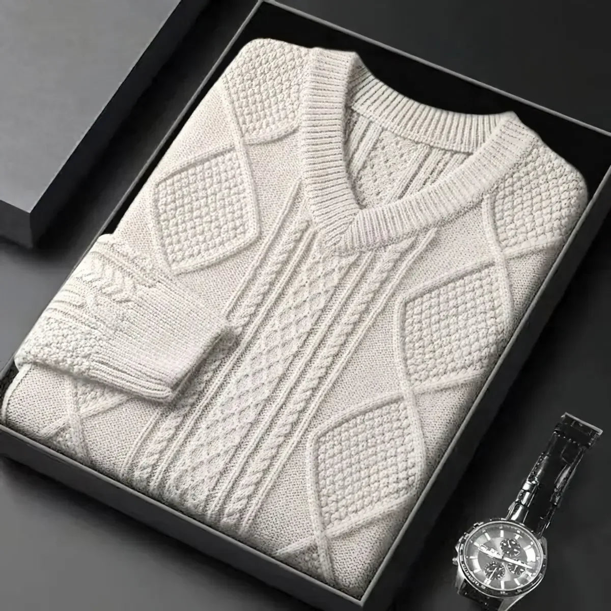 Mode Pure | Pull en Jacquard de Luxe pour Hommes