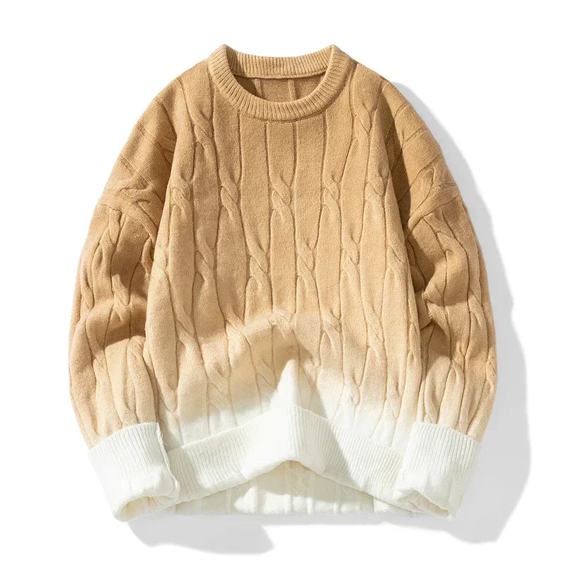 Mode Pure™ | Pull Tricoté Épais à Dégradé