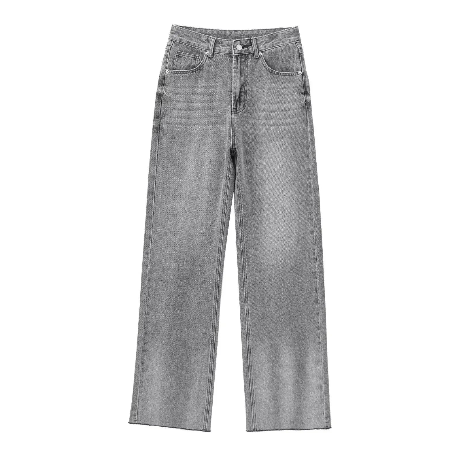 Mode Pure | Jean Délavé Gris Évasé