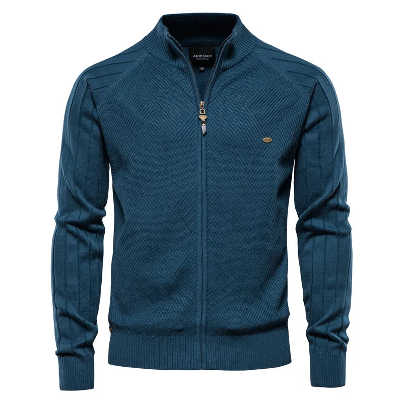 Mode Pure | Gilet Zippé en Maille Structurée