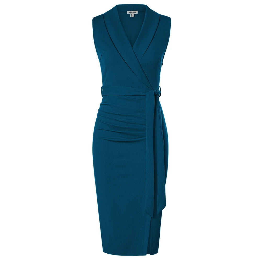 Éliane | Robe portefeuille élégante avec ceinture nouée