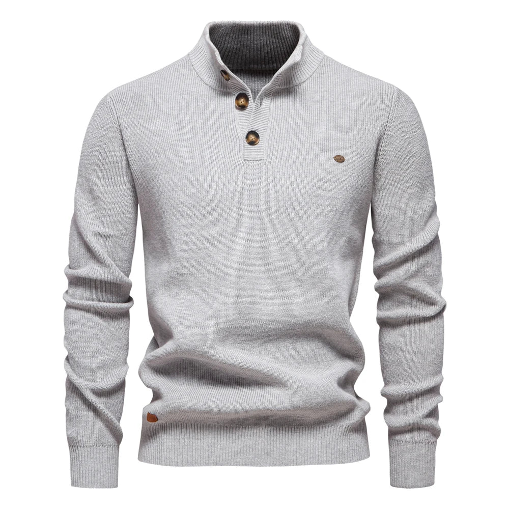 Mode Pure | Pull à boutons tricoté pour hommes