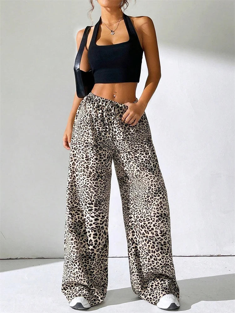 Mode Pure | Pantalon Large Léopard