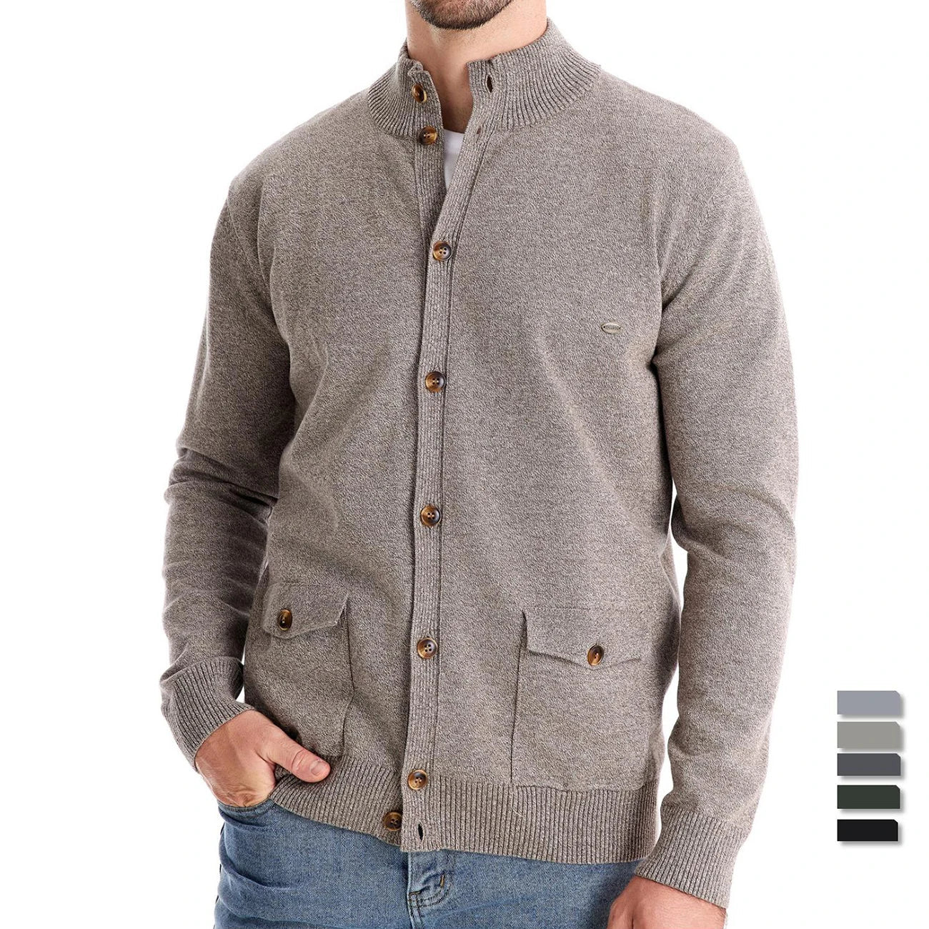 Mode Pure | Cardigan en Maille à Boutons pour Hommes