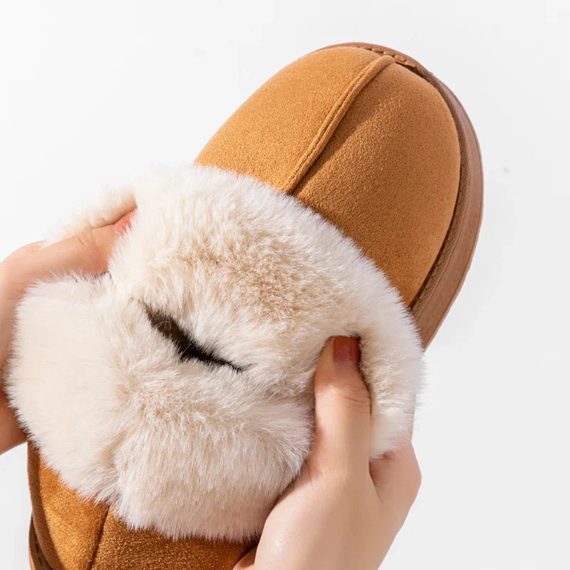 Mode Pure | Chaussons d'hiver en fausse fourrure doublés