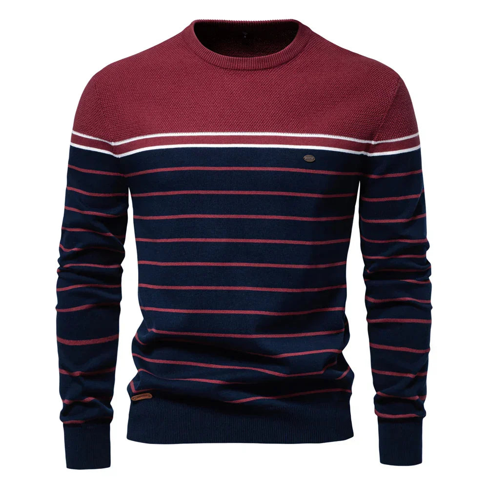 Mode Pure | Pull en Coton Rayé pour Hommes