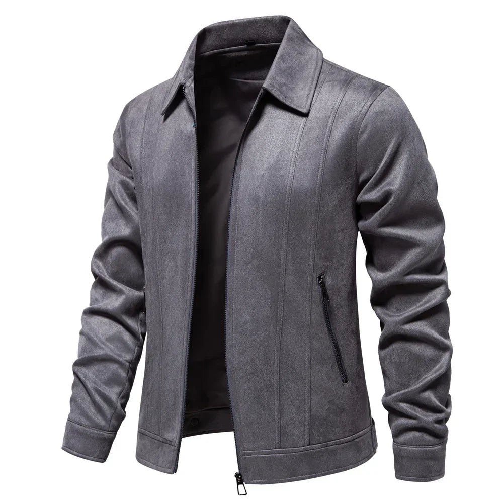 Niels – Veste Trucker en Suède avec Col