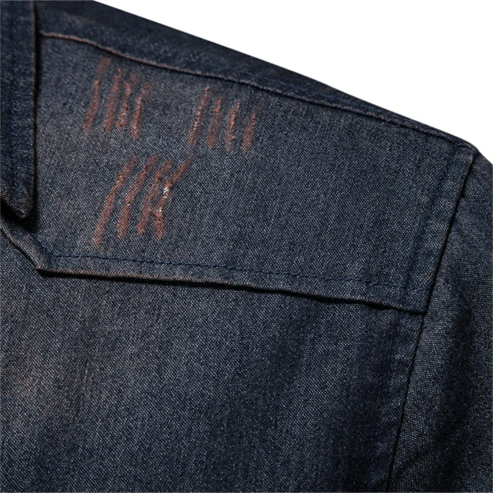 Mode Pure | Chemise en Denim Coton Élastique pour Hommes