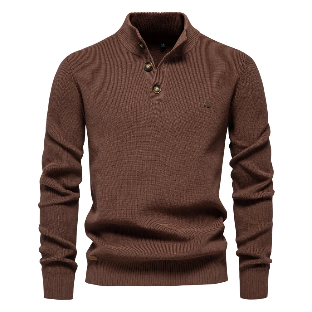 Mode Pure | Pull à boutons tricoté pour hommes