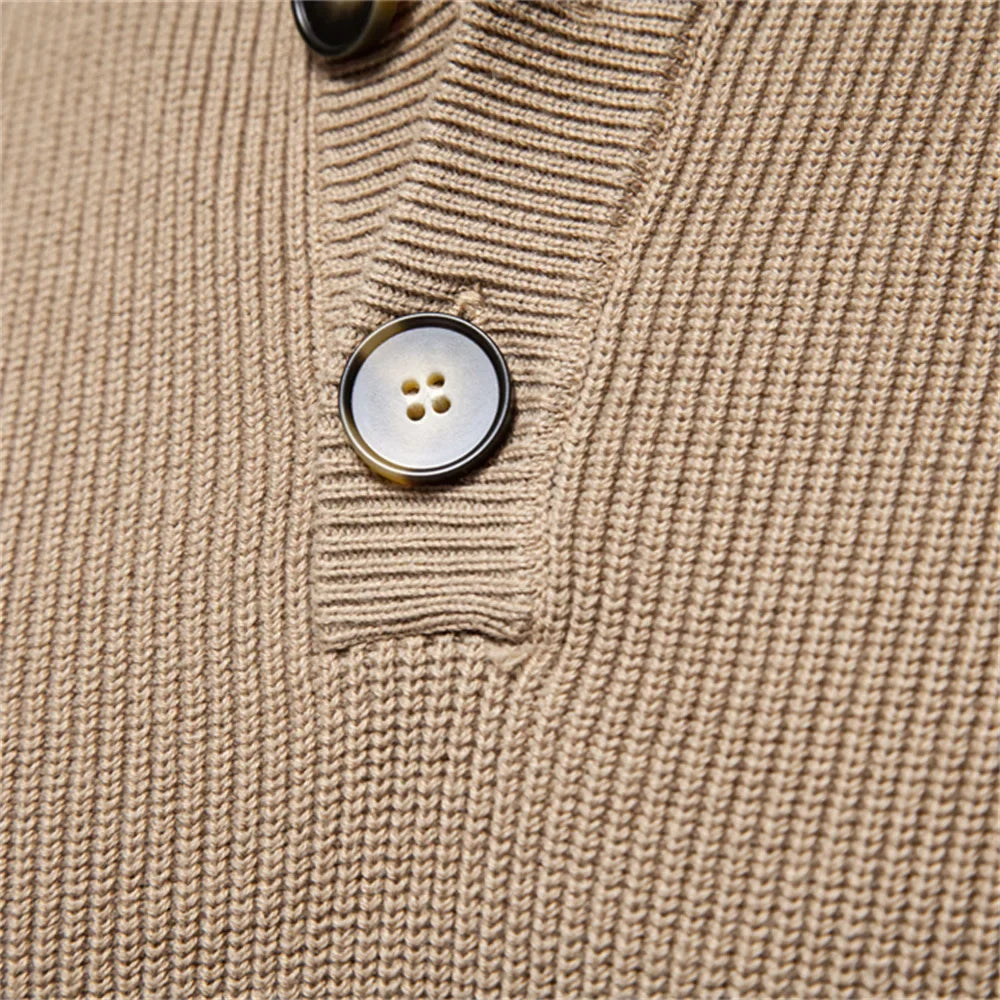 Mode Pure | Pull à boutons tricoté pour hommes