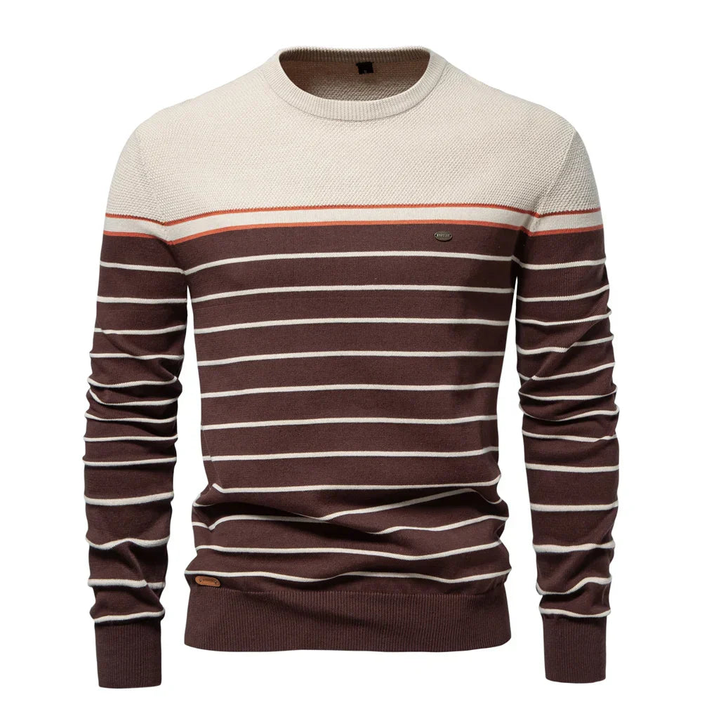 Mode Pure | Pull en Coton Rayé pour Hommes