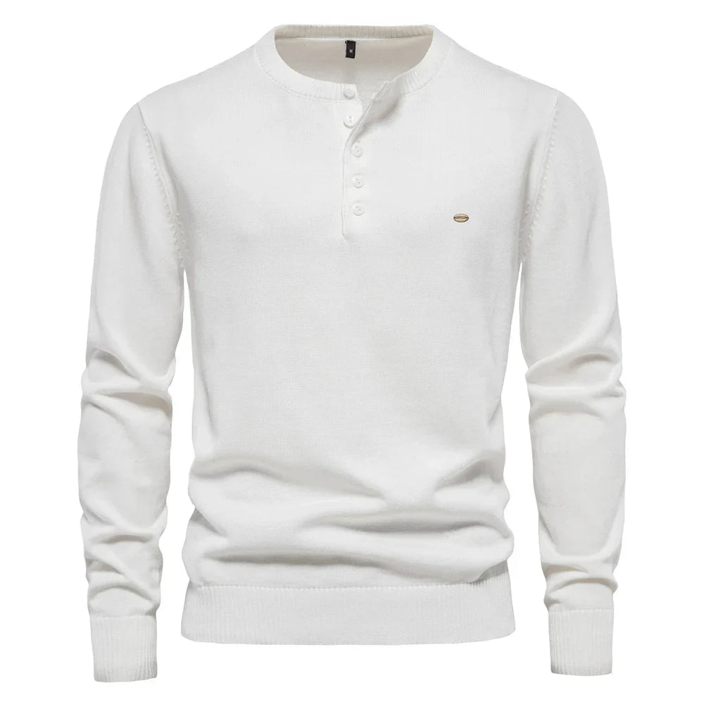 Mode Pure | Pull Henley Décontracté pour Hommes
