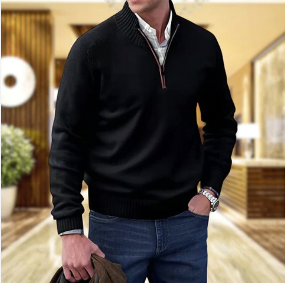 Mode Pure | Pull zippé en cachemire élégant