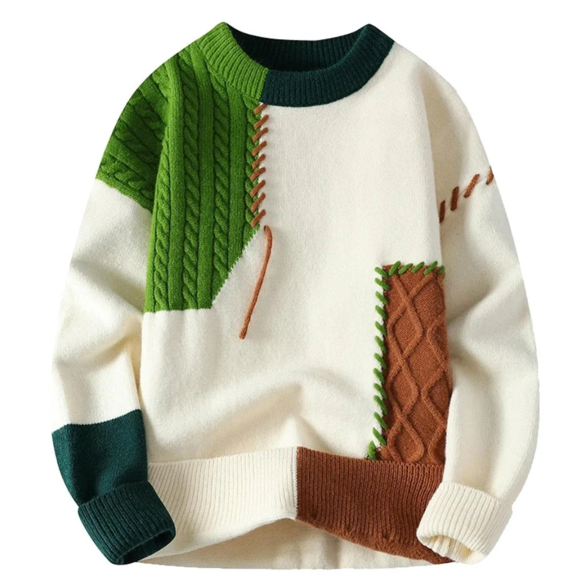 Mode Pure™ | Pull en tricot patchwork