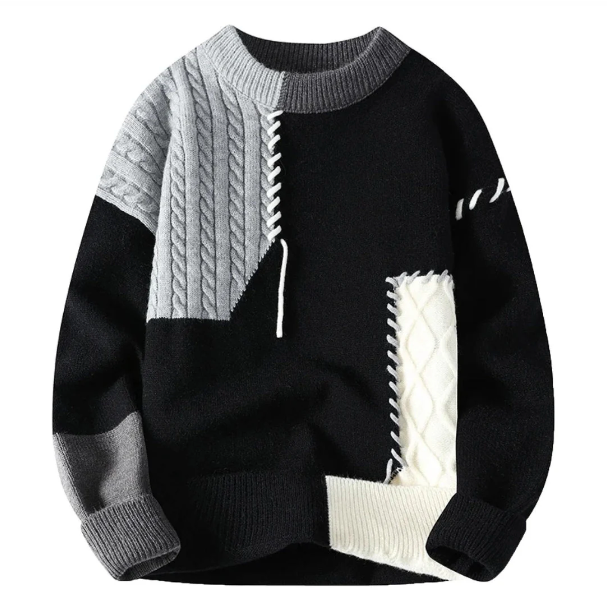 Mode Pure™ | Pull en tricot patchwork
