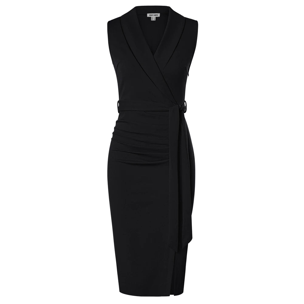 Éliane | Robe portefeuille élégante avec ceinture nouée