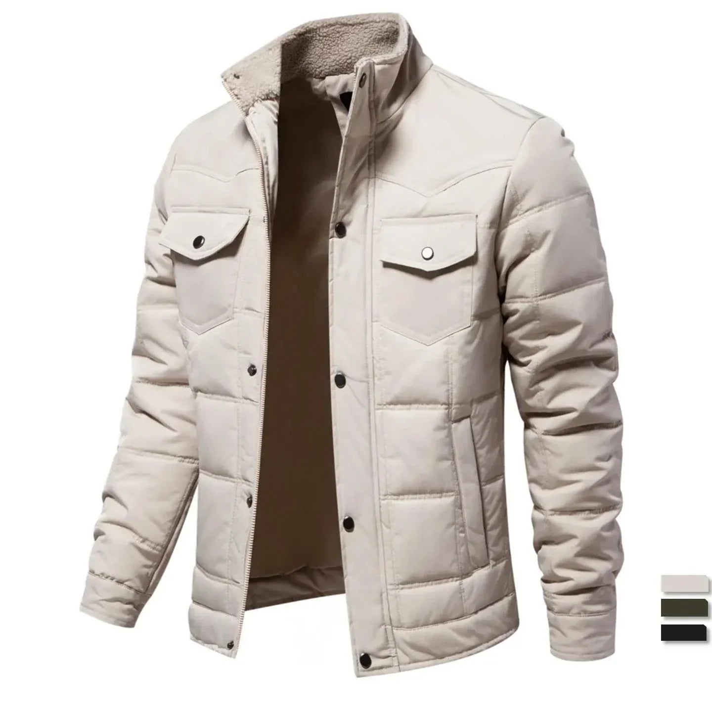Nisay – Manteau d'Hiver Chaud avec Poches Poitrine