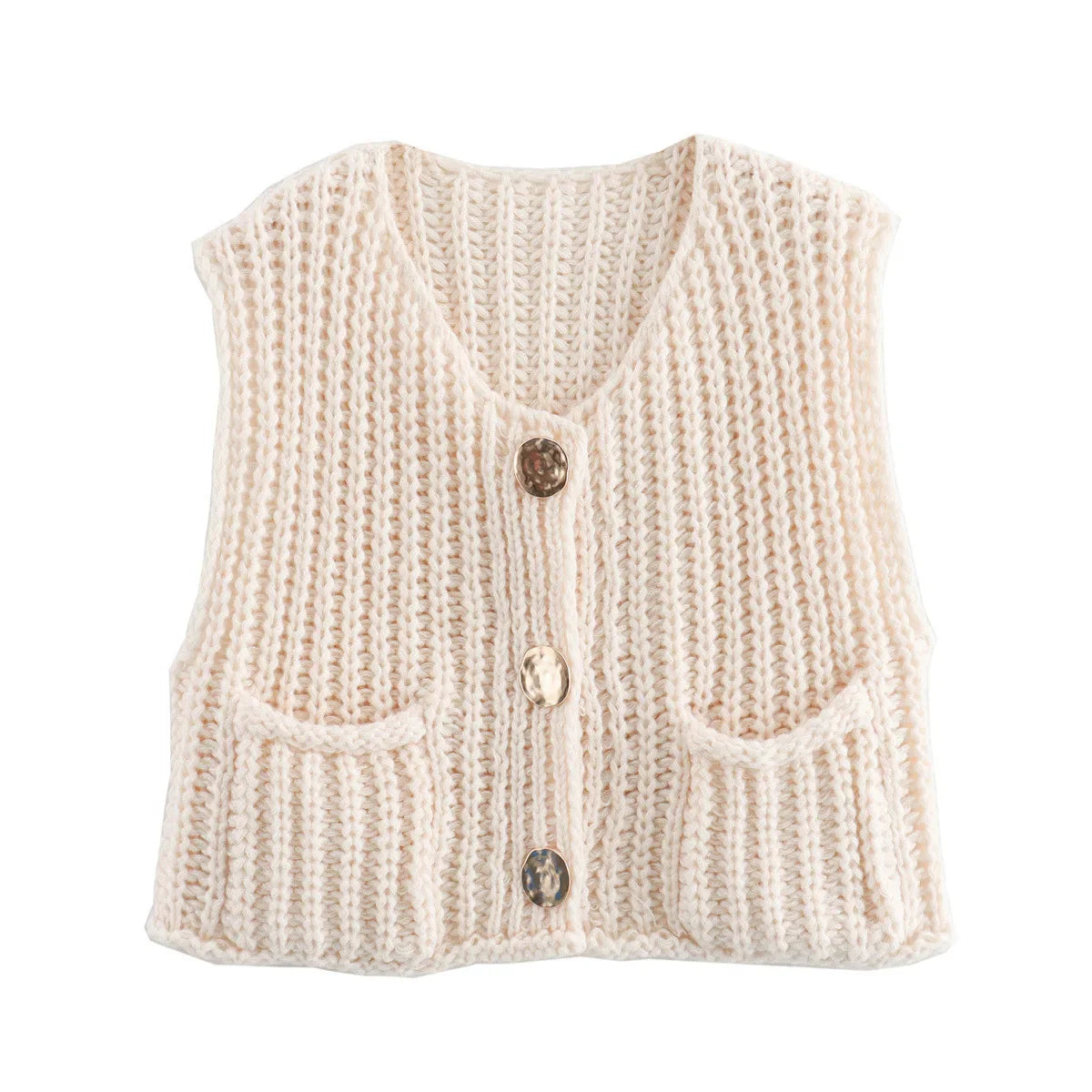 Mode Pure | Gilet Tricoté Élégance Bohème