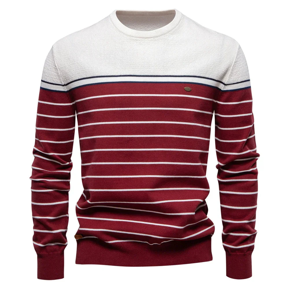 Mode Pure | Pull en Coton Rayé pour Hommes