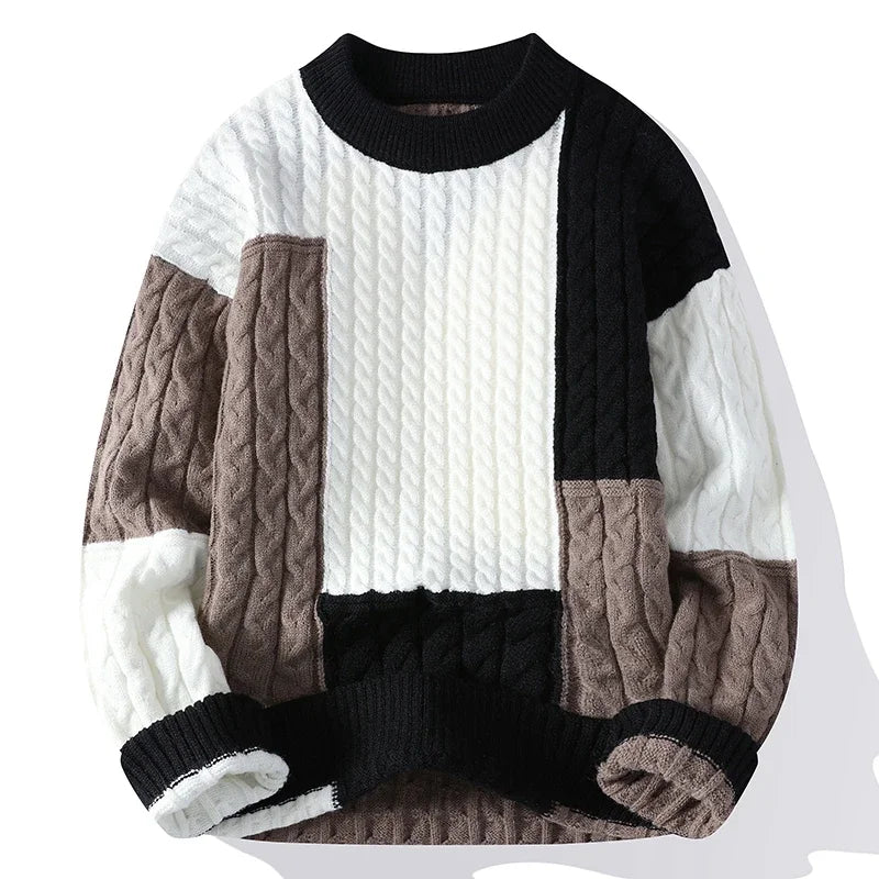 Mode Pure™ | Pull Color Block Détendu pour Homme