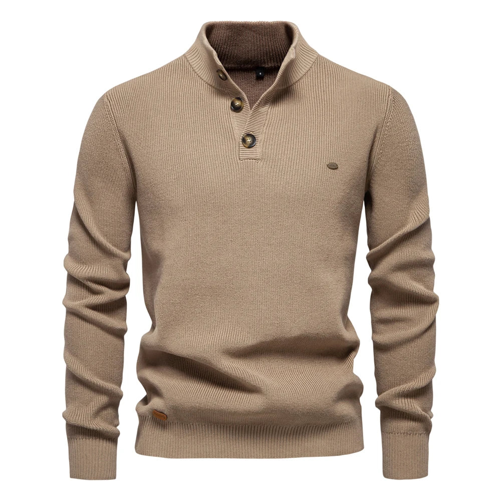 Mode Pure | Pull à boutons tricoté pour hommes