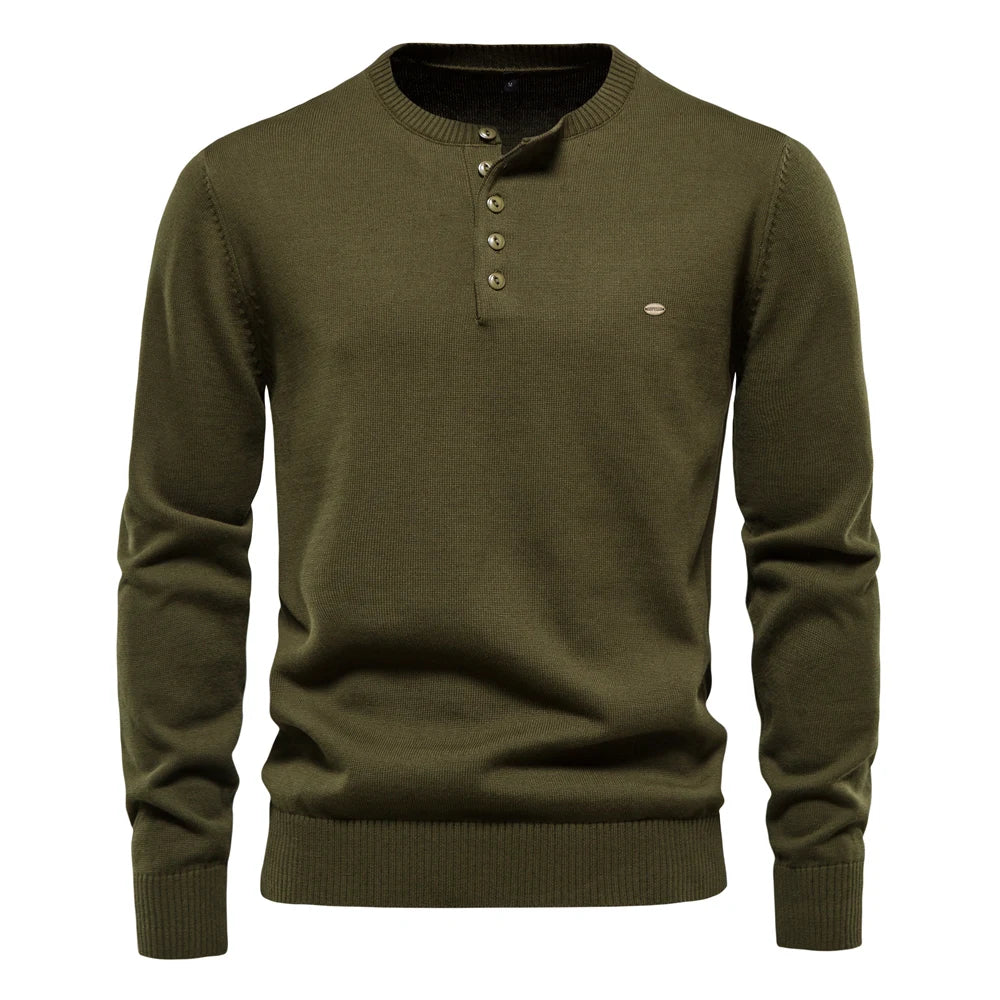 Mode Pure | Pull Henley Décontracté pour Hommes