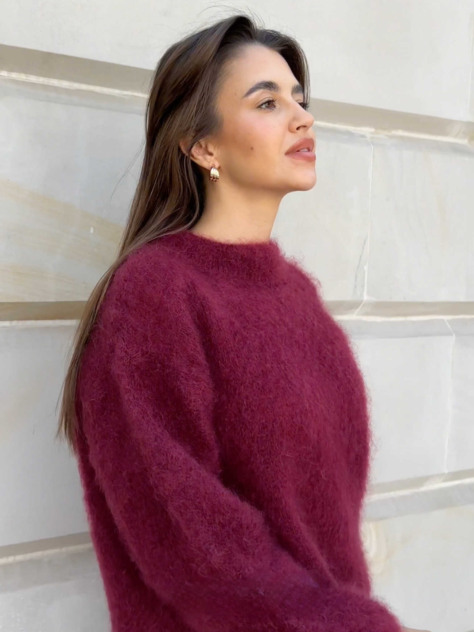 Mode Pure™ | Pull Col Rond en Mohair