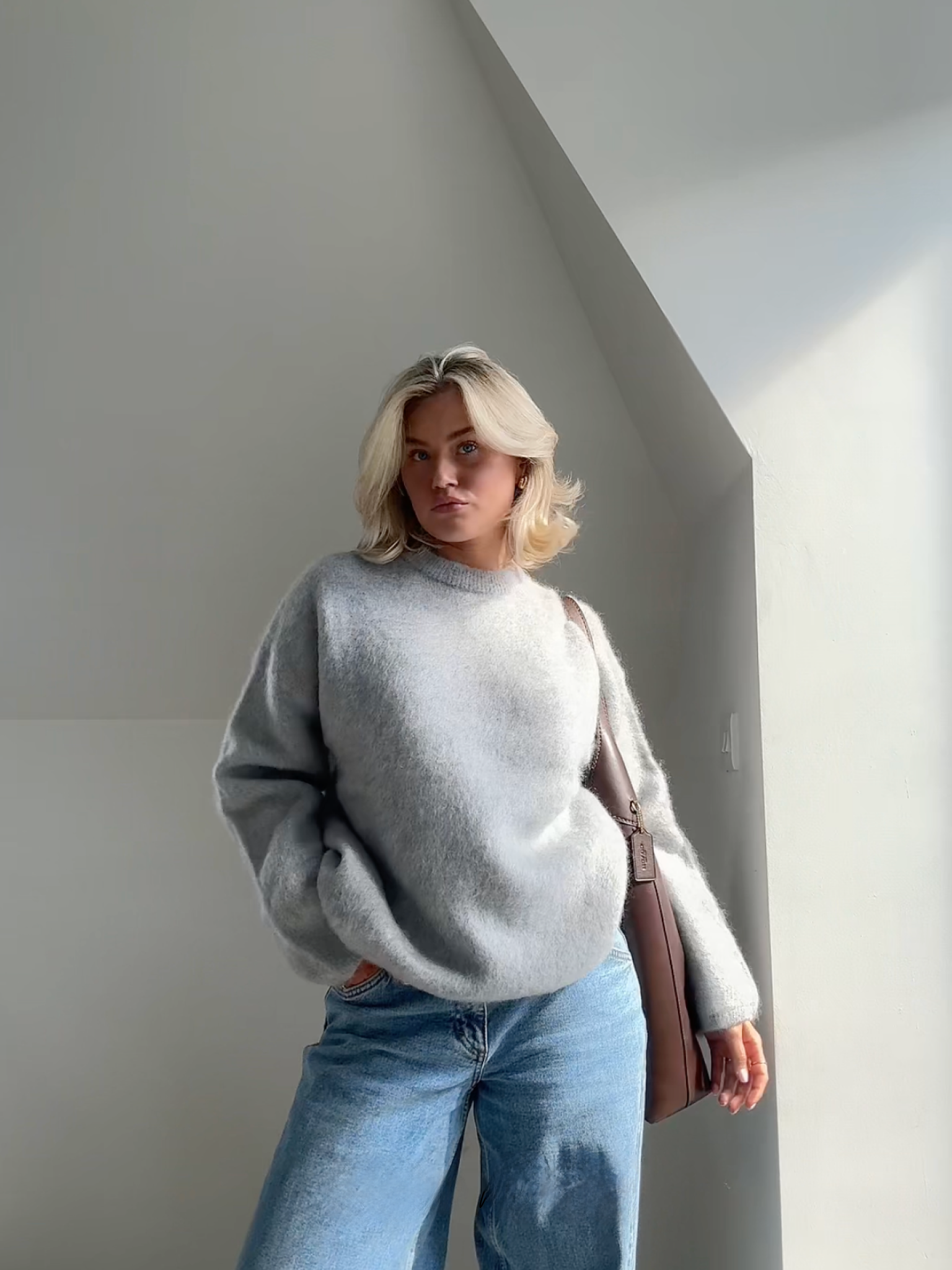 Mode Pure™ | Pull Col Rond en Mohair