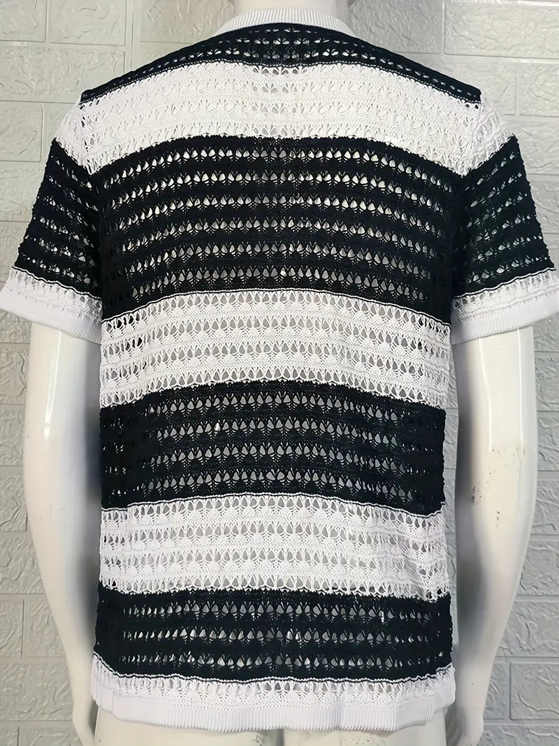 Mode Pure | Chemise en Tricot Contrastée