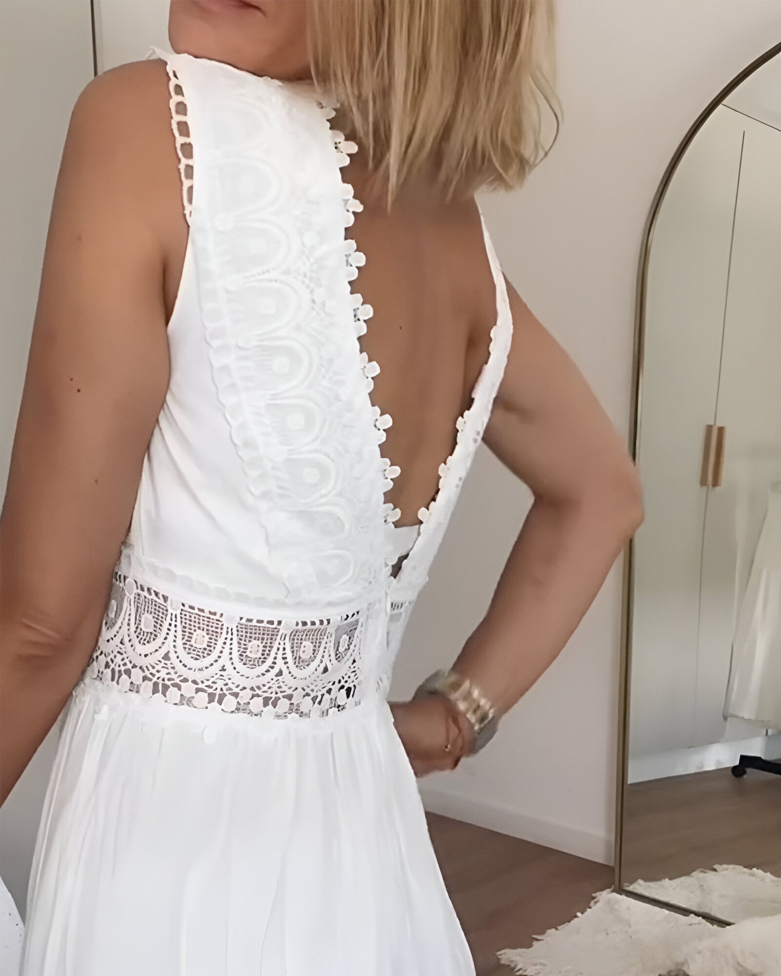 Elena - Robe en dentelle sans manches