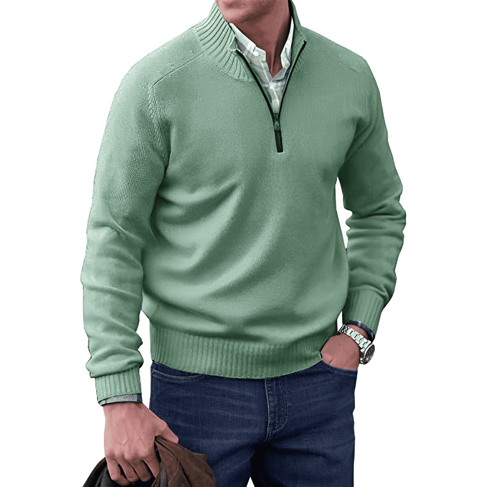 Mode Pure | Pull zippé en cachemire élégant