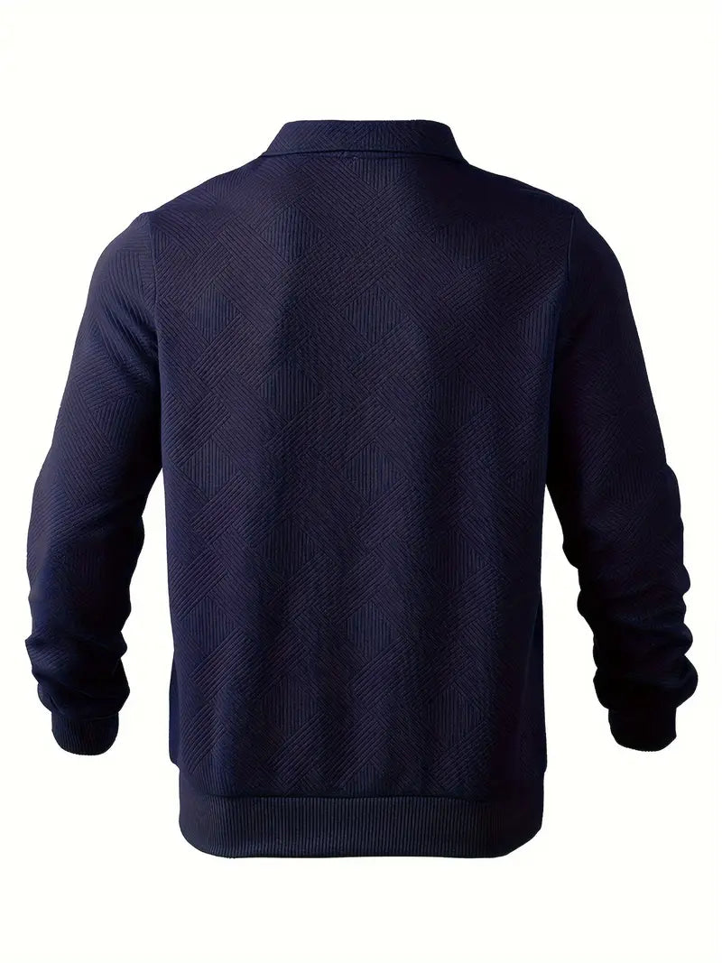 Mode Pure | Pull Vintage à Zip avec Design Géométrique