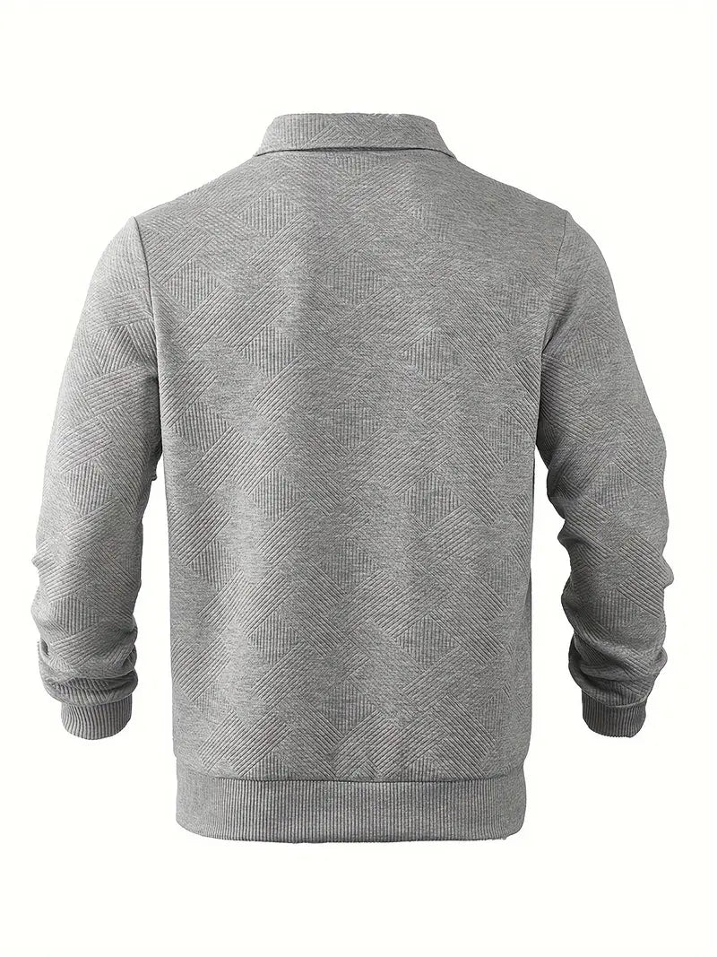 Mode Pure | Pull Vintage à Zip avec Design Géométrique