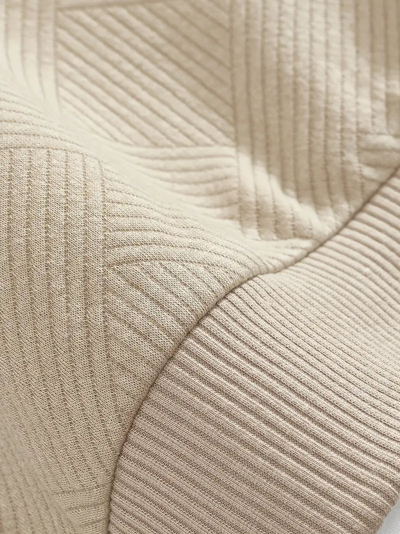 Mode Pure | Pull Vintage à Zip avec Design Géométrique