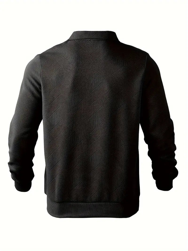Mode Pure | Pull Vintage à Zip avec Design Géométrique